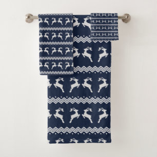 Blue Christmas Reindeer Motif sans couture