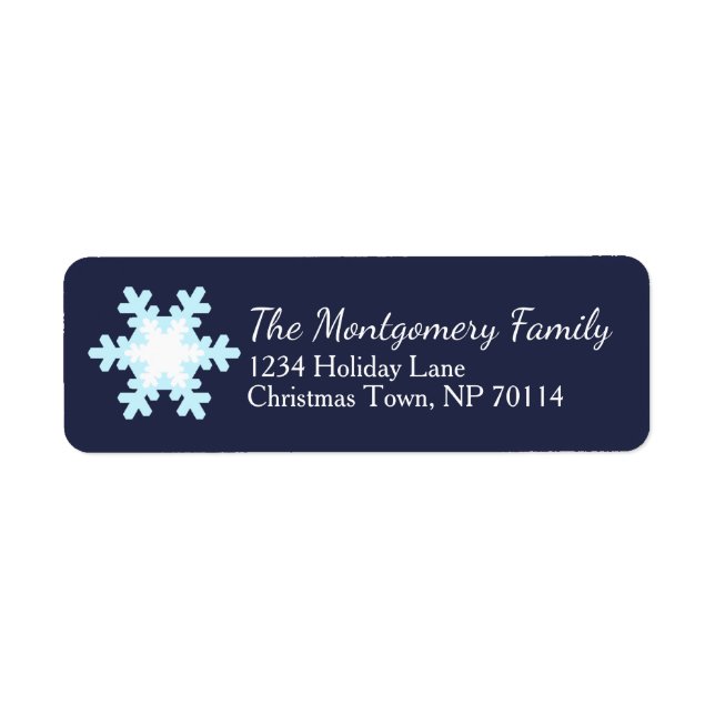 Blue Christmas Snowflake Family (Front)