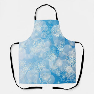 Blue Christmas Snowflakes  Apron