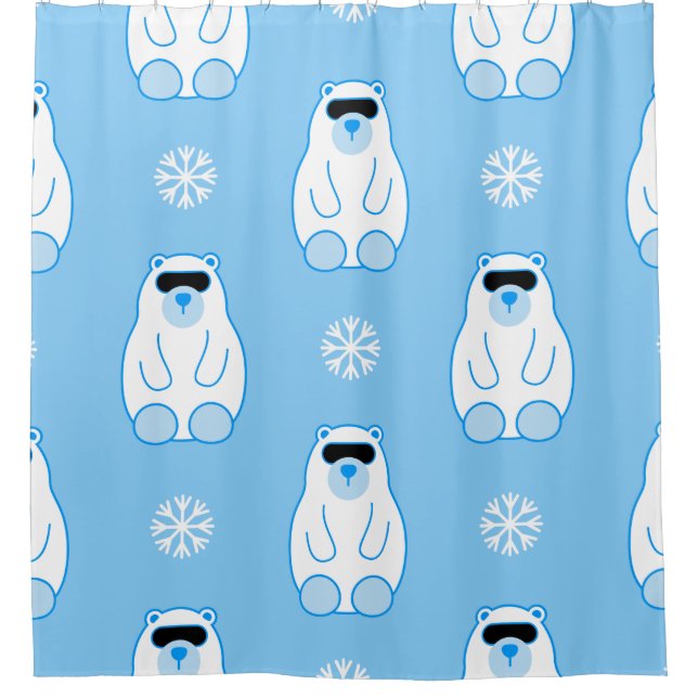 blue christmas snowflakes polar bear (Front)