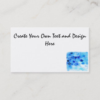 Blue Christmas Snowman Business Card