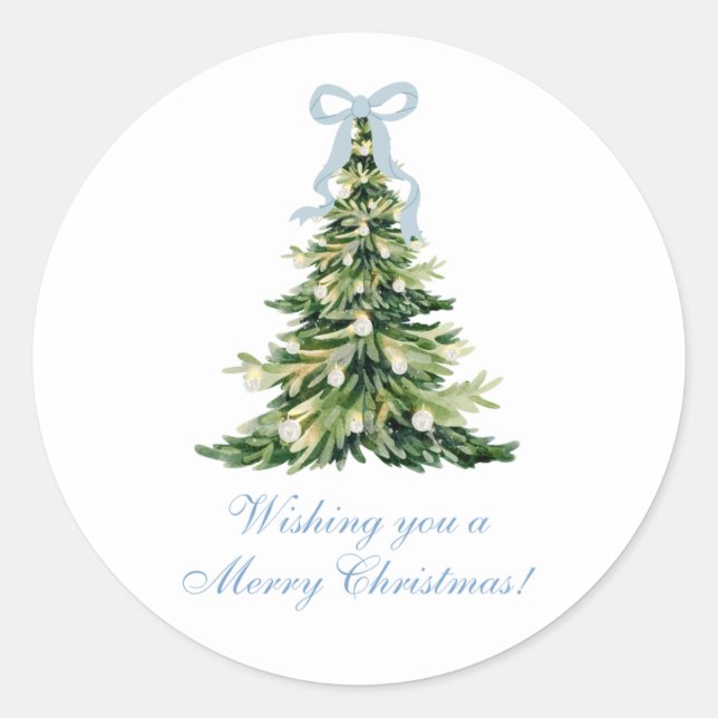 Blue Christmas Sticker (Front)