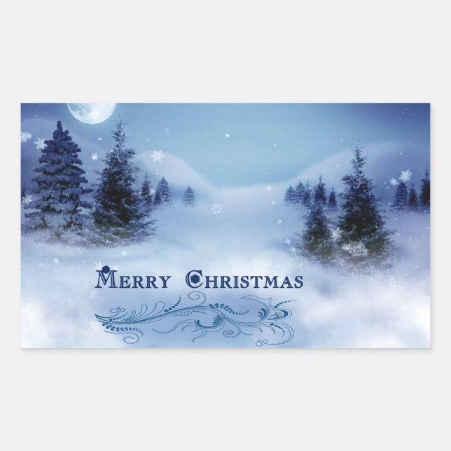 Blue Christmas Sticker (Front)