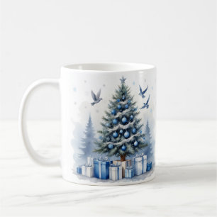 Blue Christmas - Tree Coffee Mug