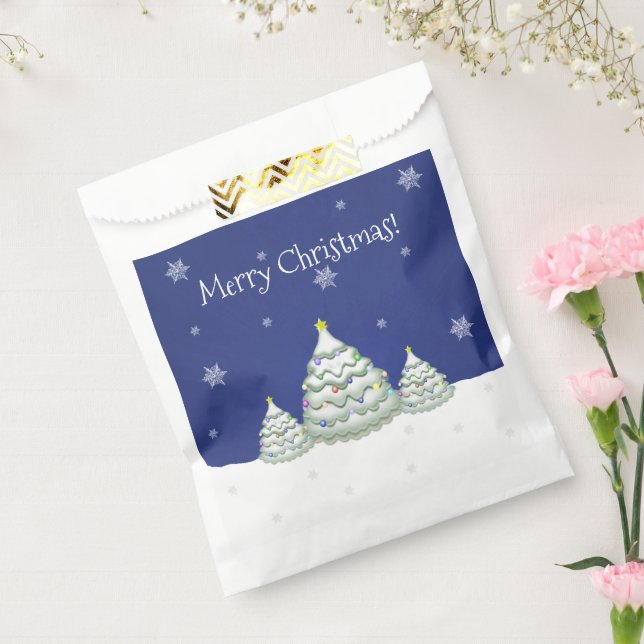 Blue Christmas Tree Favour Bags (Sealed)