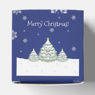 Blue Christmas Tree Favour Box