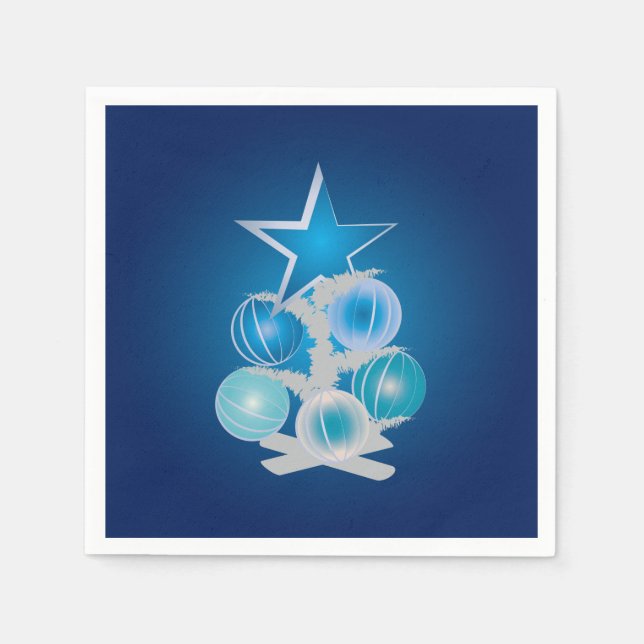 Blue Christmas tree Napkin (Front)