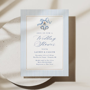 Blue Christmas Wedding Shower Invitation