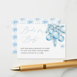 Blue Christmas Winter Boy Books for Baby Enclosure Card