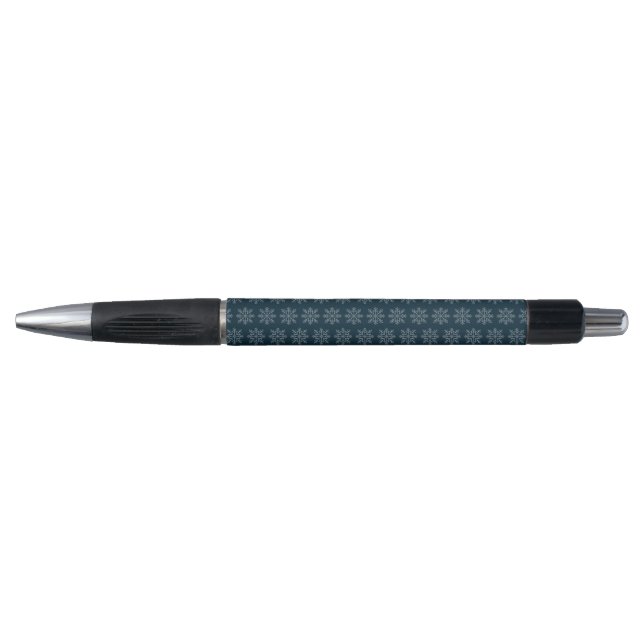 Blue christmas winter holidays snowflake pen (Front)