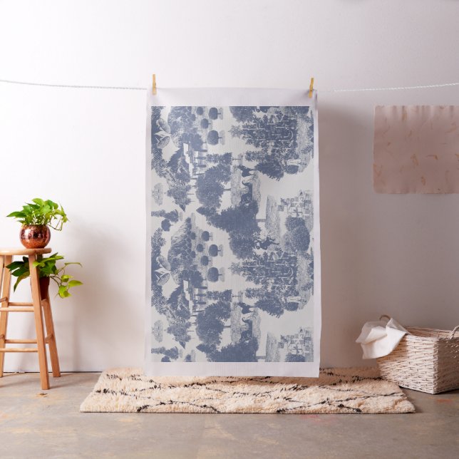 Blue Christmas Winter Wonderland 30" Fabric (In Situ)