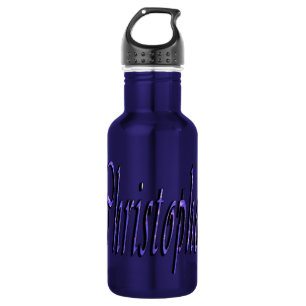 Blue Christopher Name Logo, 532 Ml Water Bottle
