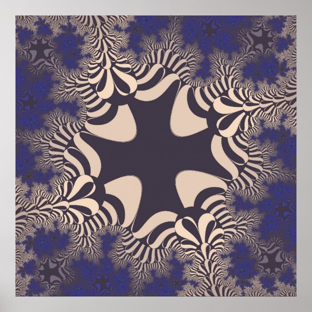 Blue Chrome Cross Poster (Front)