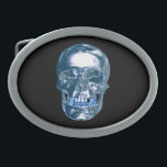 Blue Chrome Skull Belt Buckle<br><div class="desc">A cool belt buckle is one of the most versatile fashion items out there, and brings a little magic to any outfit new or old. Belts are an easy way to freshen up a dull look, and can be your special added touch that makes your style uniquely yours. Express yourself...</div>