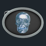 Blue Chrome Skull Belt Buckle<br><div class="desc">A cool belt buckle is one of the most versatile fashion items out there, and brings a little magic to any outfit new or old. Belts are an easy way to freshen up a dull look, and can be your special added touch that makes your style uniquely yours. Express yourself...</div>