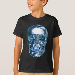Blue Chrome Skull Shirt