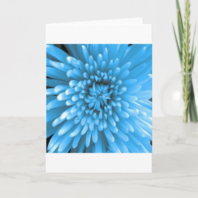 Blue Chrysanthemum Card (Front)