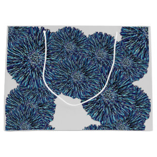 Blue Chrysanthemum Large Gift Bag