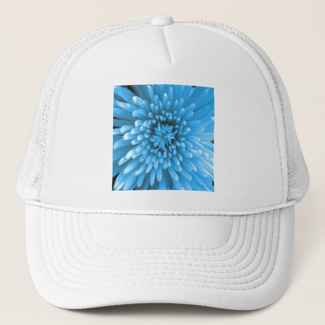 Blue Chrysanthemum Trucker Hat (Front)