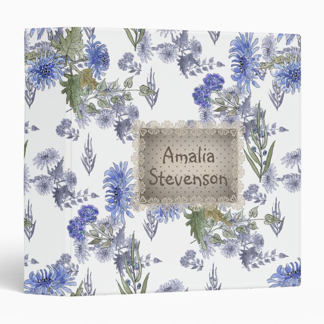 Blue chrysanthemums binder (Front/Spine)