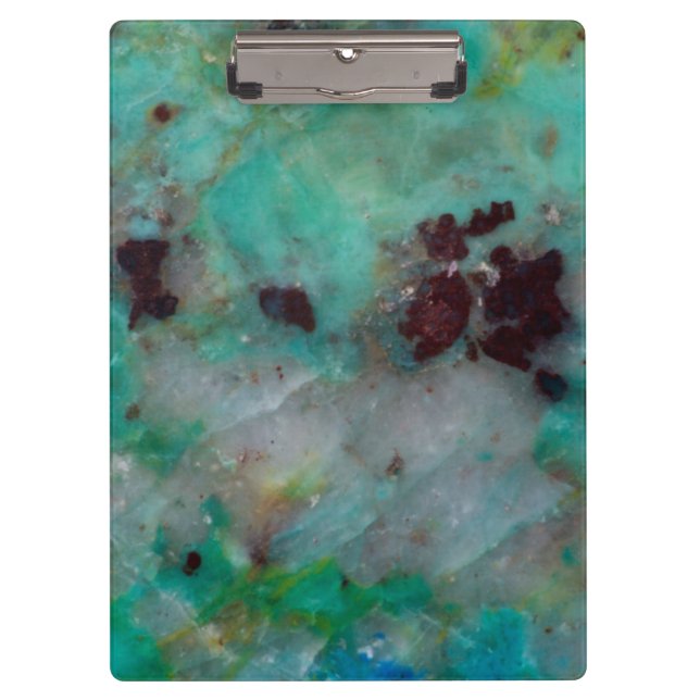 Blue Chrysocolla Jasper Clipboard (Front)