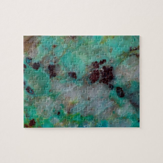 Blue Chrysocolla Jasper Jigsaw Puzzle (Horizontal)
