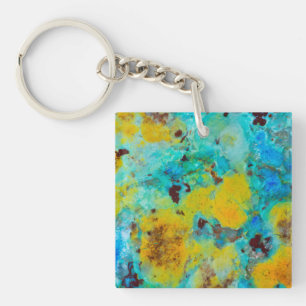 Blue Chrysocolla Jasper Keychain