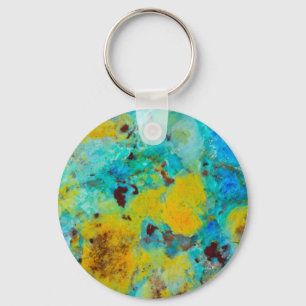 Blue Chrysocolla Jasper Keychain