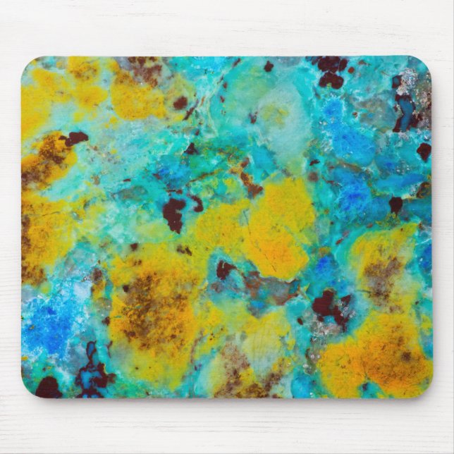 Blue Chrysocolla Jasper Mouse Pad (Front)