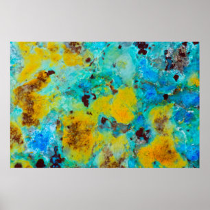 Blue Chrysocolla Jasper Poster