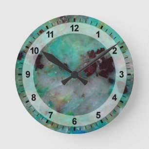 Blue Chrysocolla Jasper Round Clock