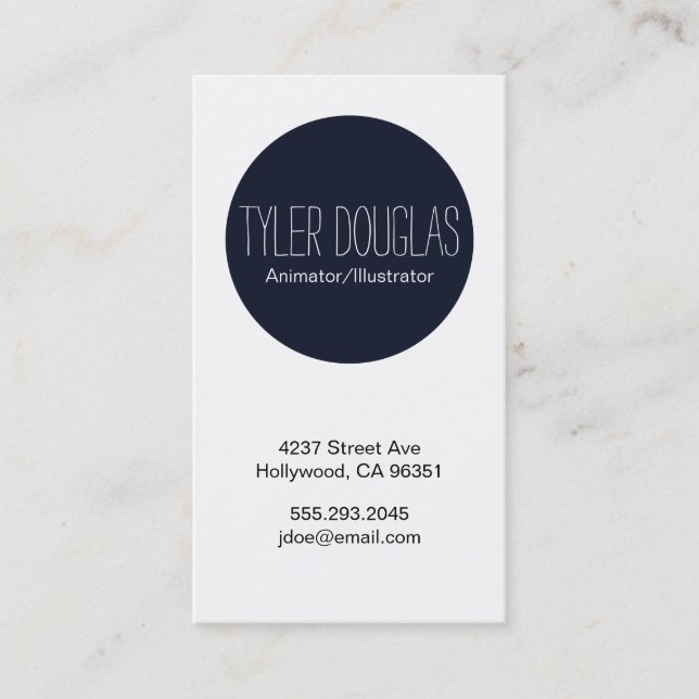 Blue Circle Business Card (Front)