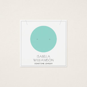 Blue Circle Earring Jewellery Display Card