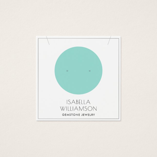 Blue Circle Earring Jewellery Display Card (Front)