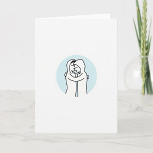 Blue Circle Embrace Card