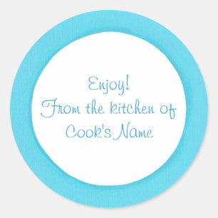 Blue Circle From the Kitchen of Lid Stickers
