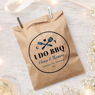 Blue Circle I Do BBQ Engagement Party Favour Bag