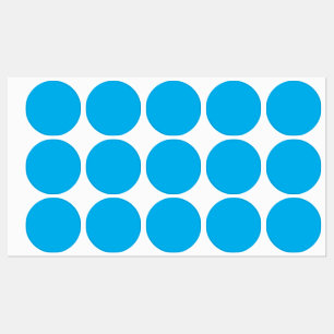 Blue Circle Labels Waterproof Stickers   Organize 