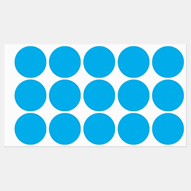 Blue Circle Labels Waterproof Stickers | Organize  (Sheet)