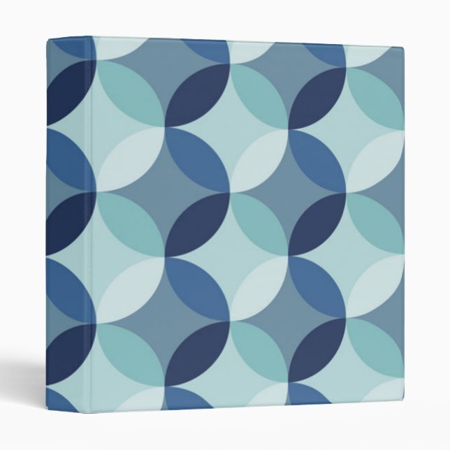 Blue Circle Pattern Binder (Front/Spine)