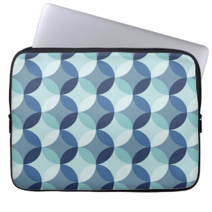Blue Circle Pattern Laptop Sleeve