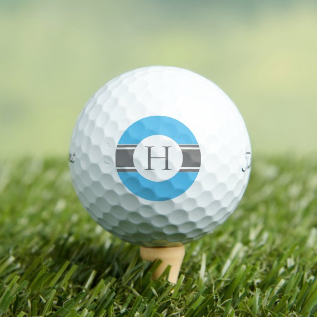 Blue Circle Personalized Golf Ball (3) HAMbWG (Insitu Tee)