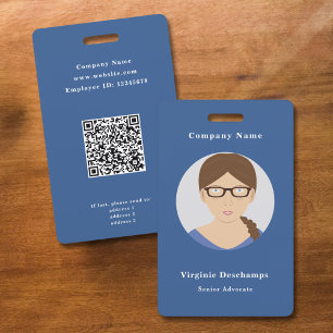 Blue Circle Photo Employee Badge