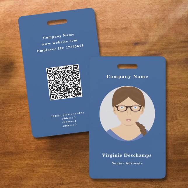 Blue Circle Photo Employee Badge (Blue Circle Photo Employee Badge)