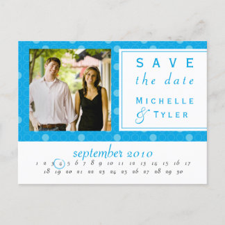Blue Circle Save the Date Card
