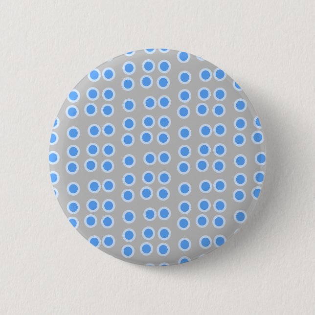 Blue circles 2 inch round button (Front)