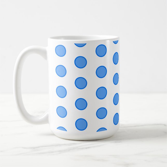 Blue Circles Coffee Mug (Left)