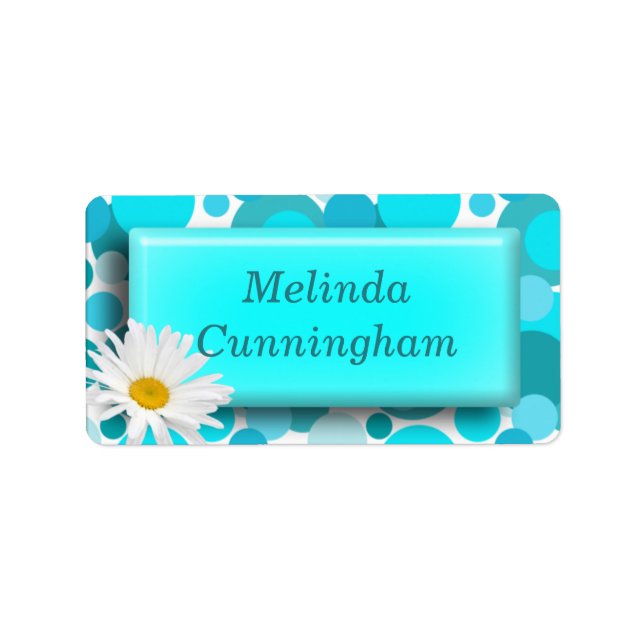 Blue Circles - Girls school name label (Front)