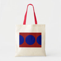 Blue Circles on Red