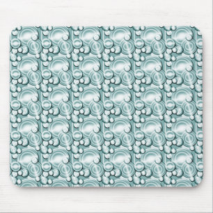 Blue Circles Pattern Mouse Pad